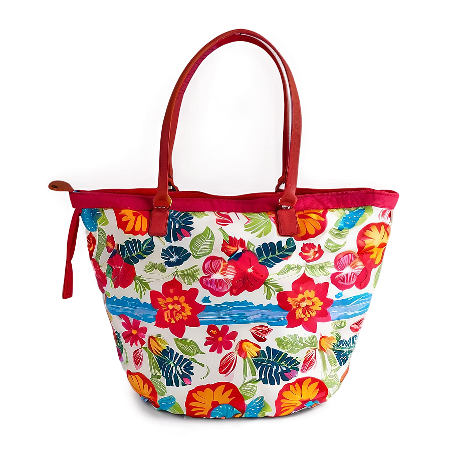 Beach Bag With Zipper Png Jff