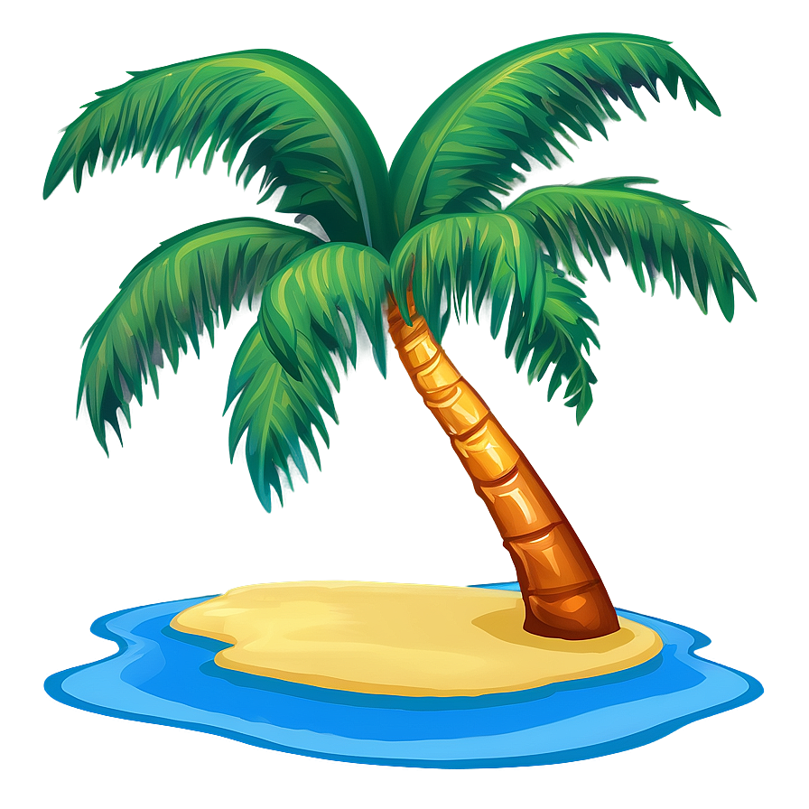 Beach Cartoon Palm Tree Png 06212024