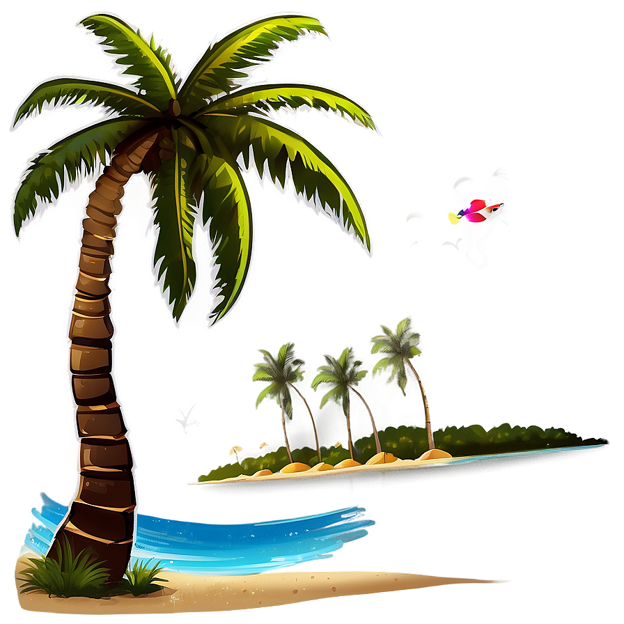 Beach Palm Trees Silhouette Png Flq