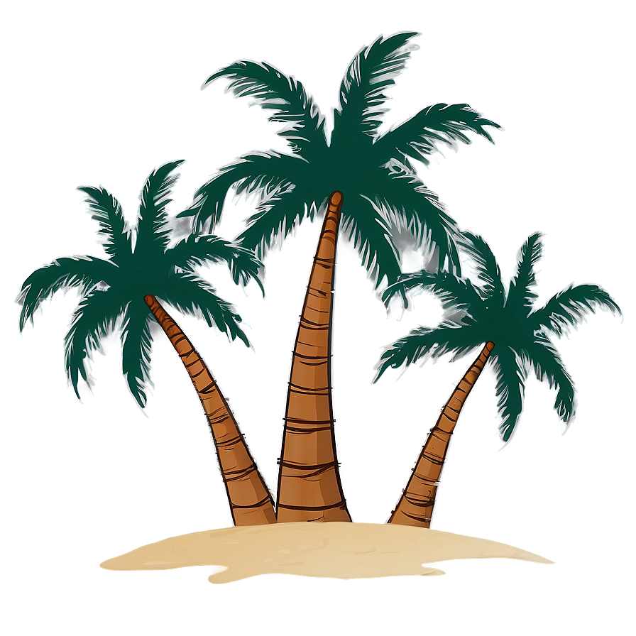 Beach Palm Trees Silhouette Png Tkq