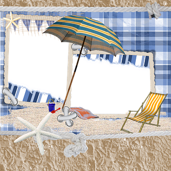 Beach Scrapbook Design Template