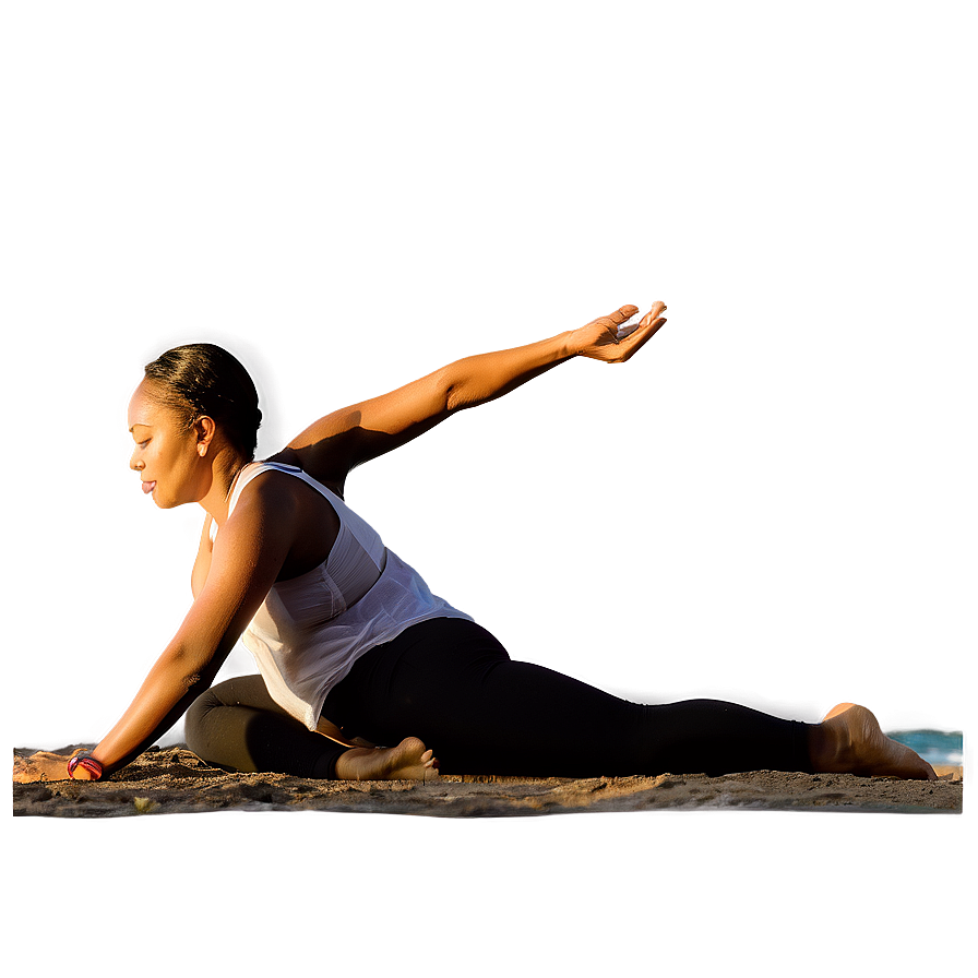 Beach Sunrise Yoga Png Efs