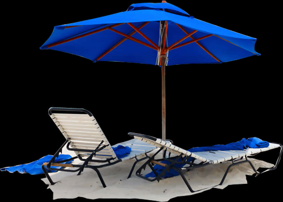 Beach Umbrellaand Sun Lounger