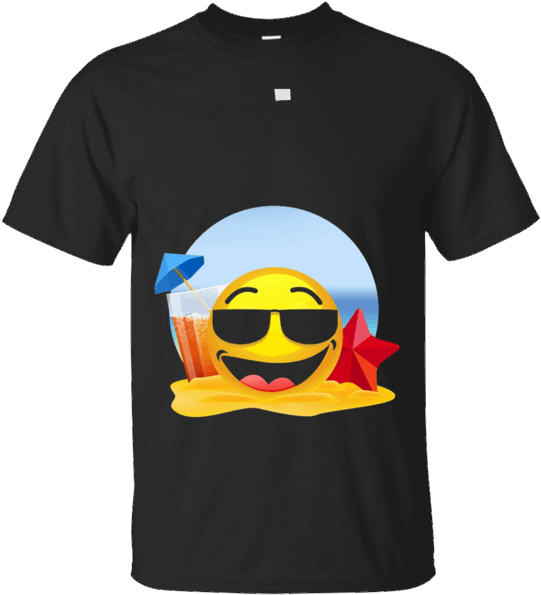 Beach Vibe Sunglasses Emoji Shirt