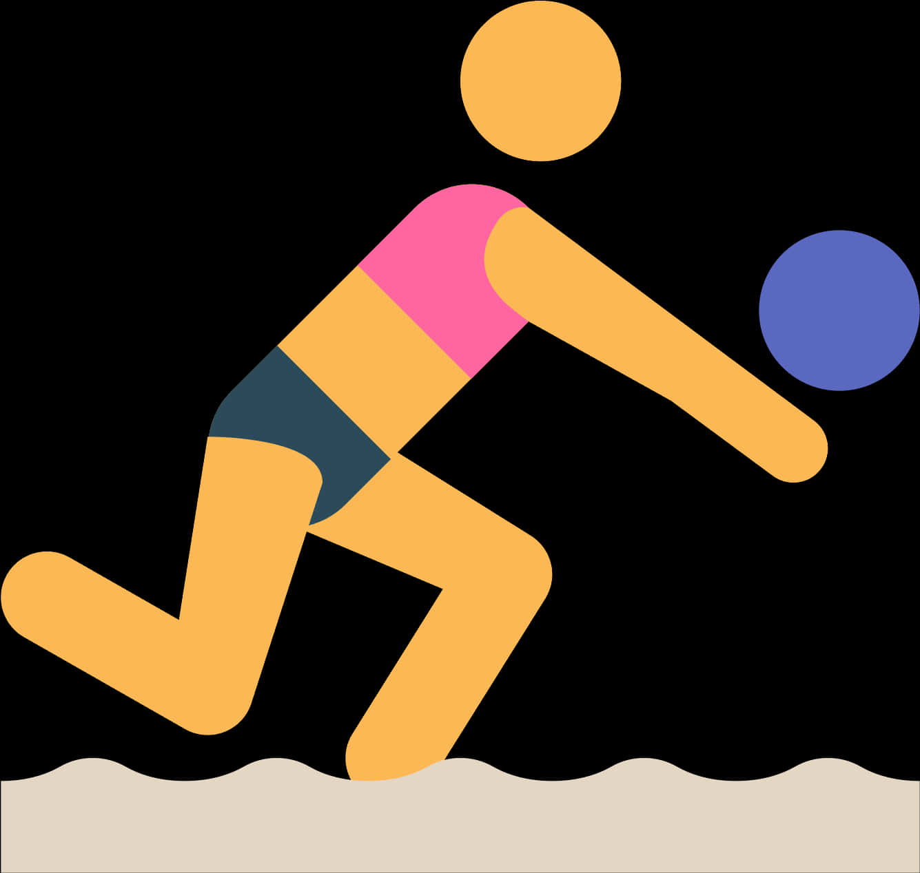 Beach Volleyball Player Icon