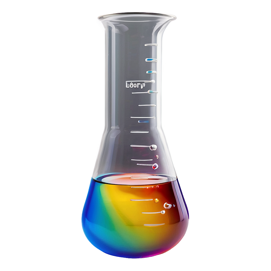 Beaker With Colorful Liquid Png Slg