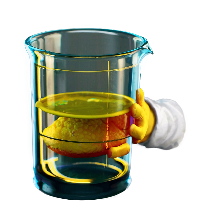 Beaker With Yellow Substance Png 05232024