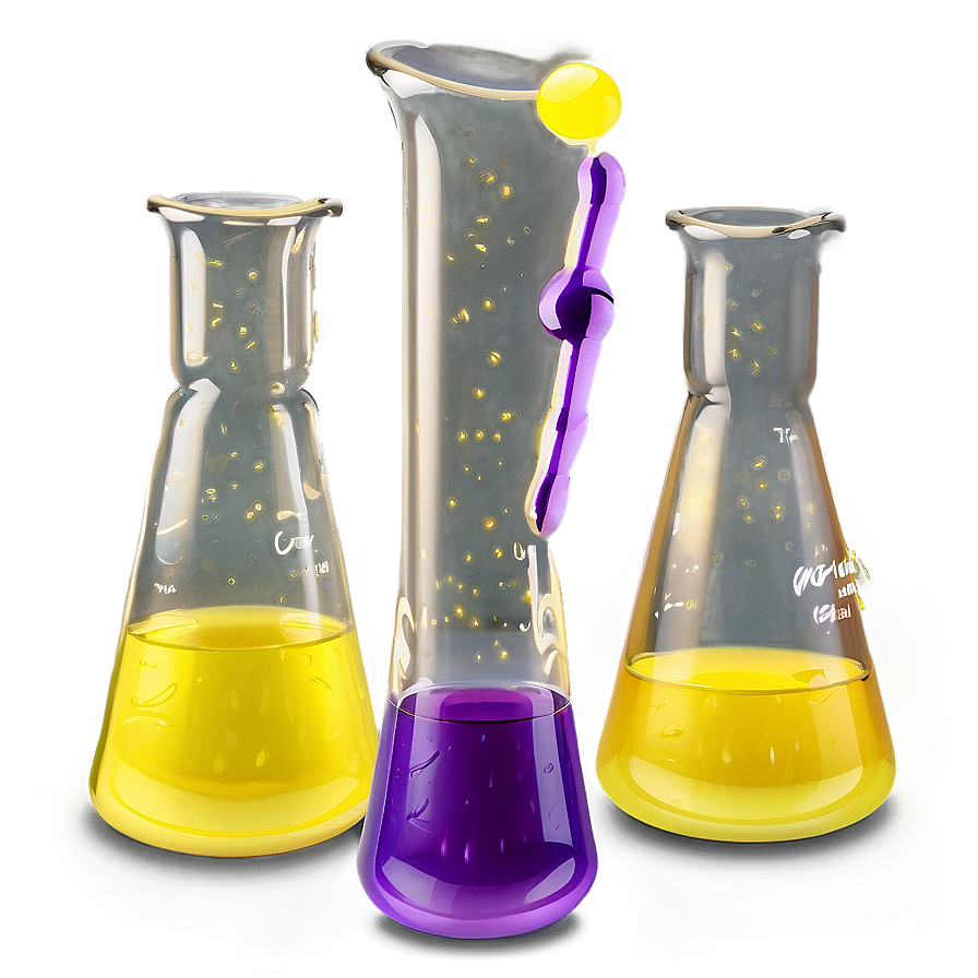 Beaker With Yellow Substance Png Fvp11