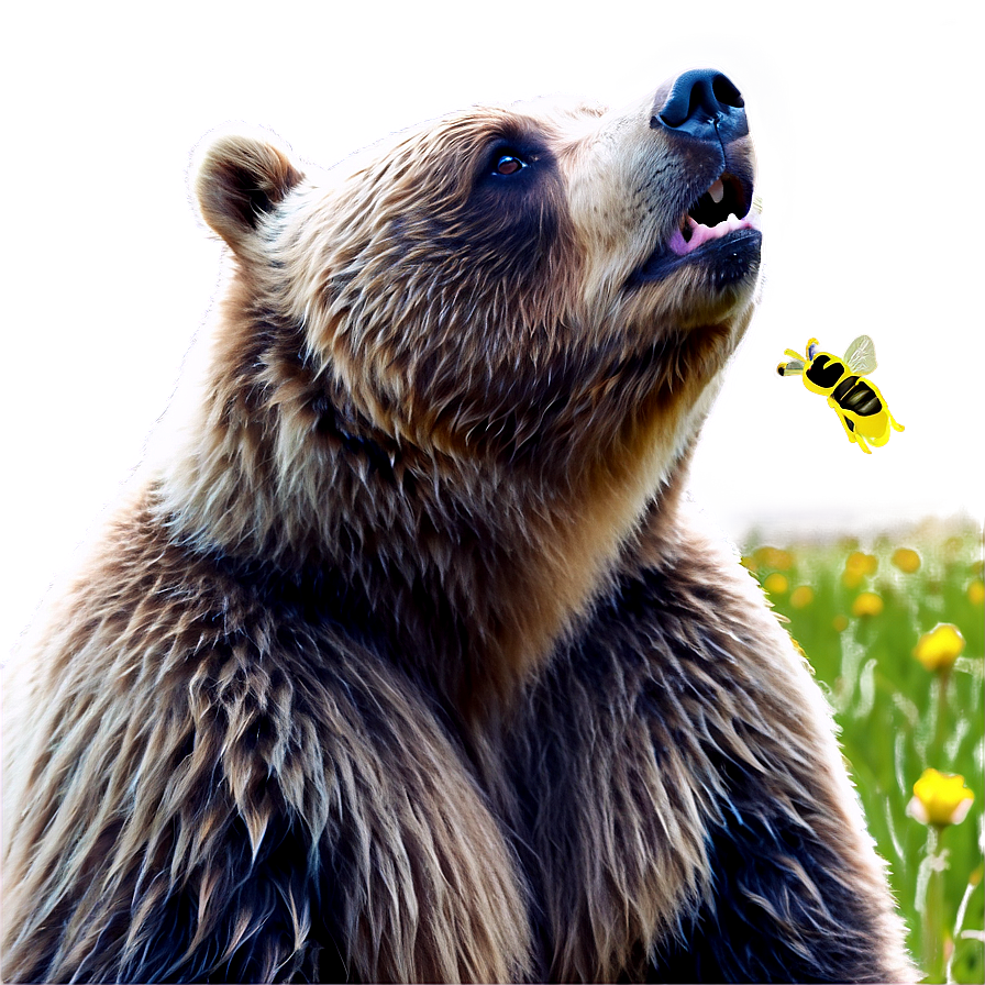 Bear And Bees Png Uuk