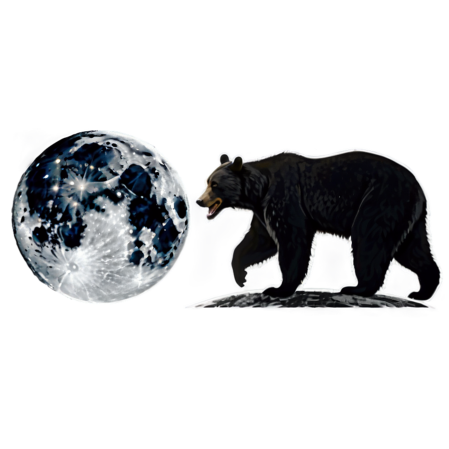 Bear And Moon Png Dfh