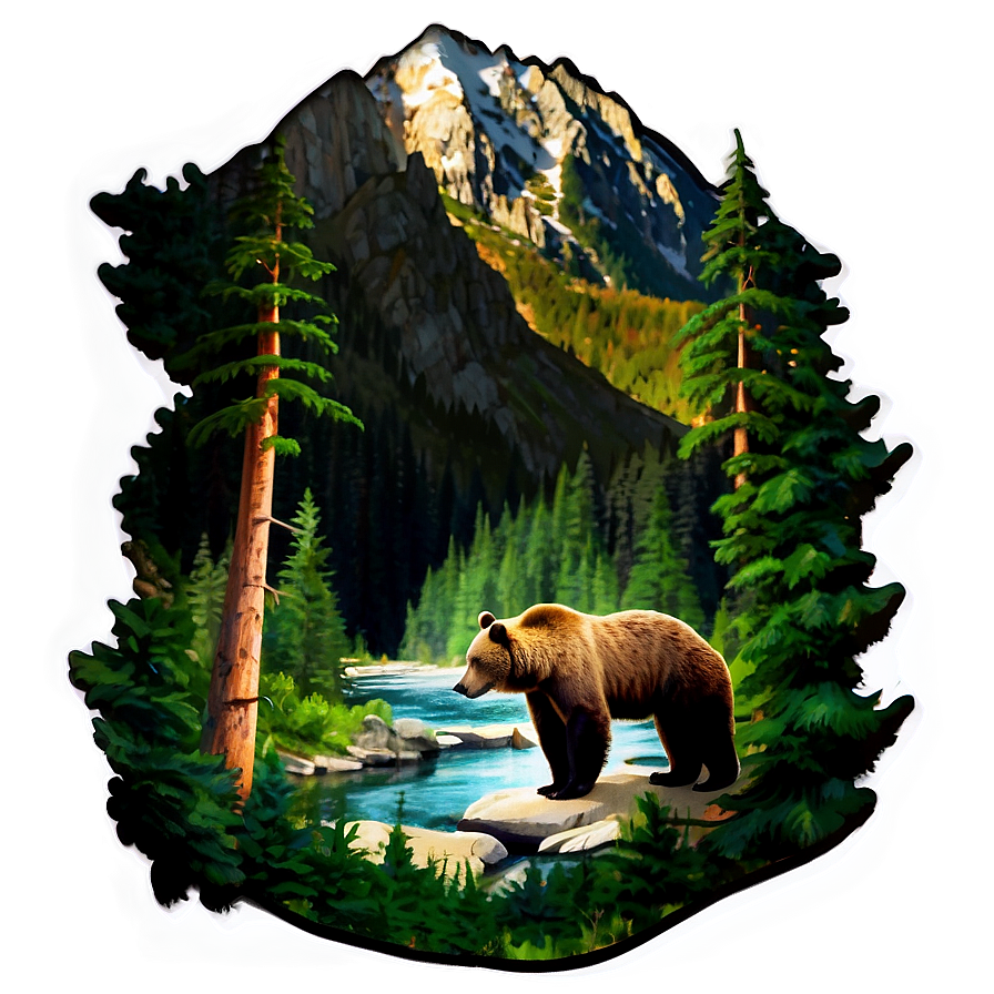 Bear And Mountains Png 99