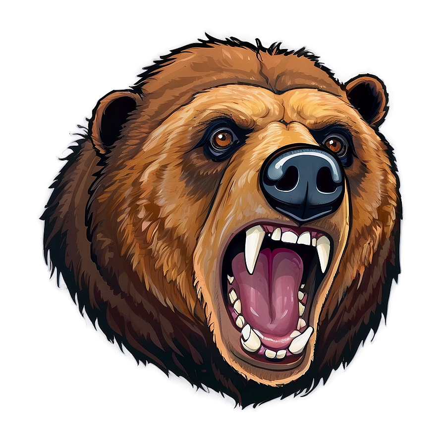 Bear Face Caricature Png Iwe20