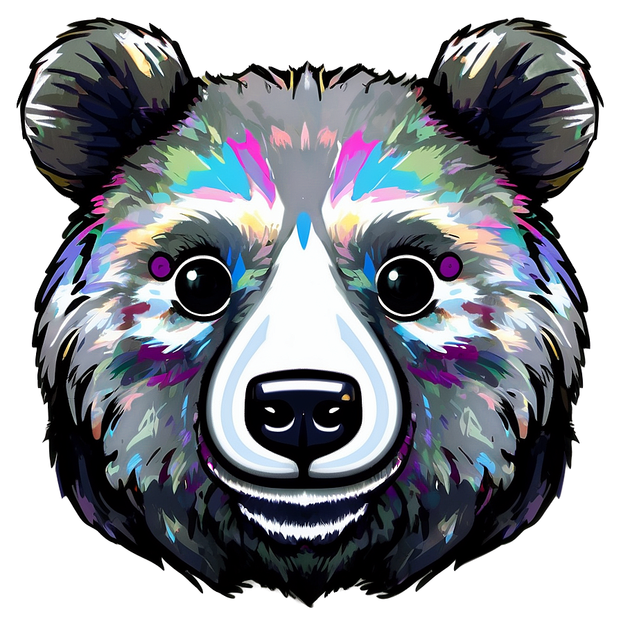 Bear Face For Kids Png 06292024