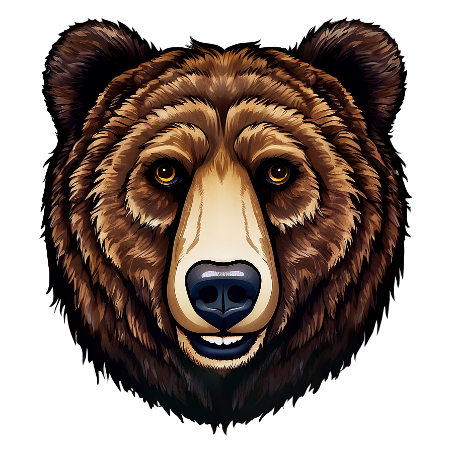 Bear Face Tattoo Design Png 06292024