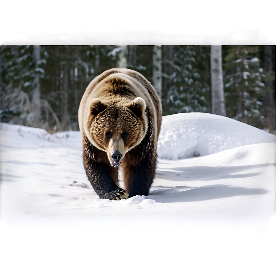 Bear In Snow Png 05032024