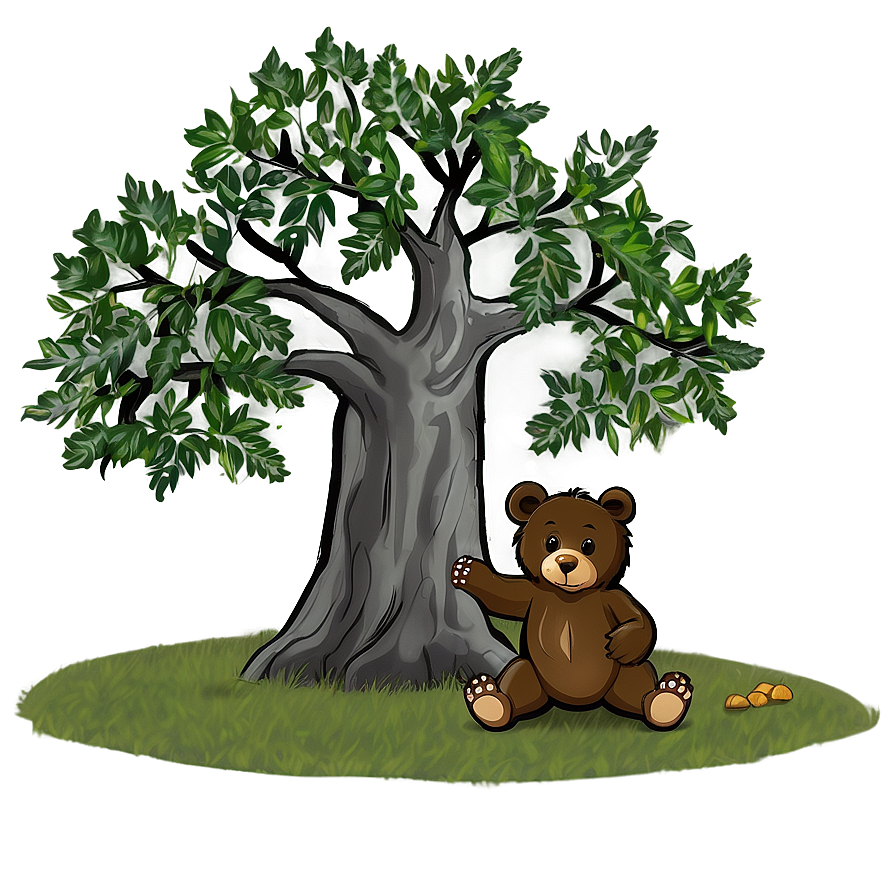 Bear Under Tree Png Wnj