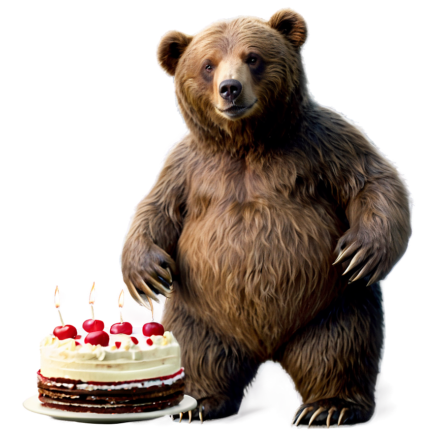 Bear With Cake Png Eyj