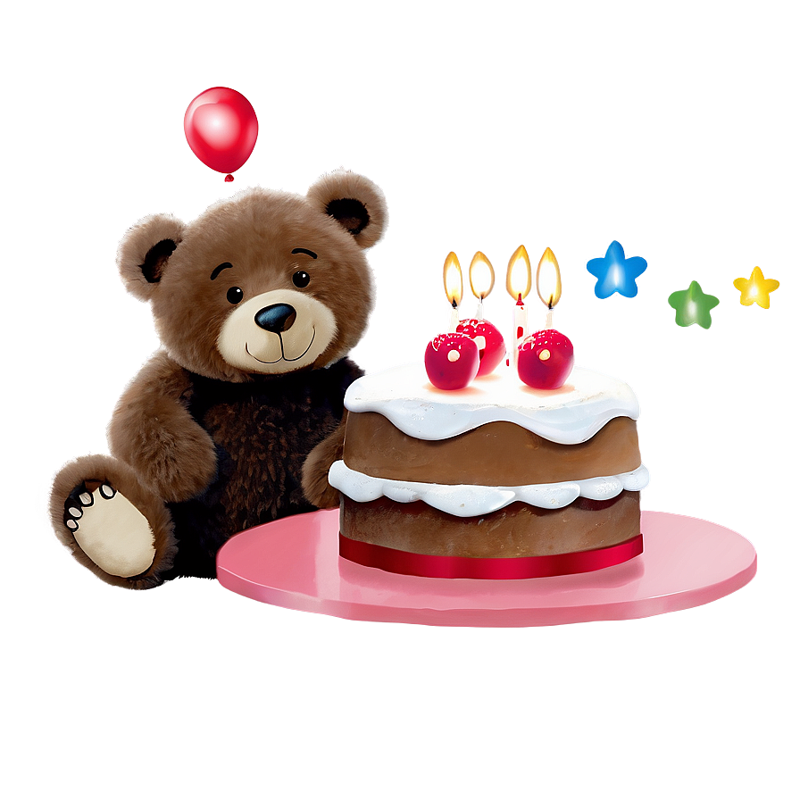 Bear With Cake Png Oyk