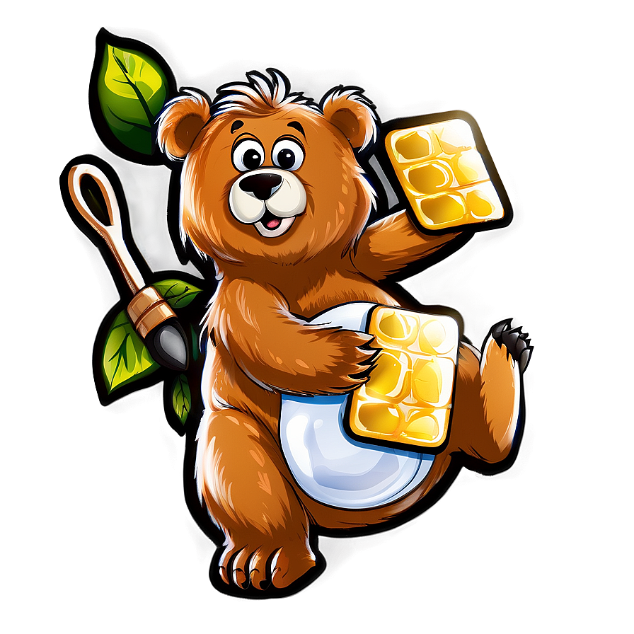 Bear With Honey Png 47
