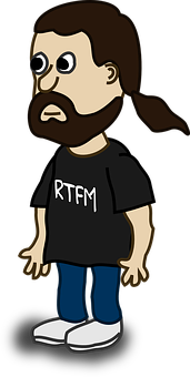 Bearded Cartoon Man R T F M Shirt