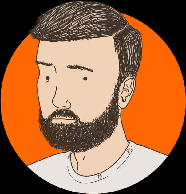 Bearded Man Illustration