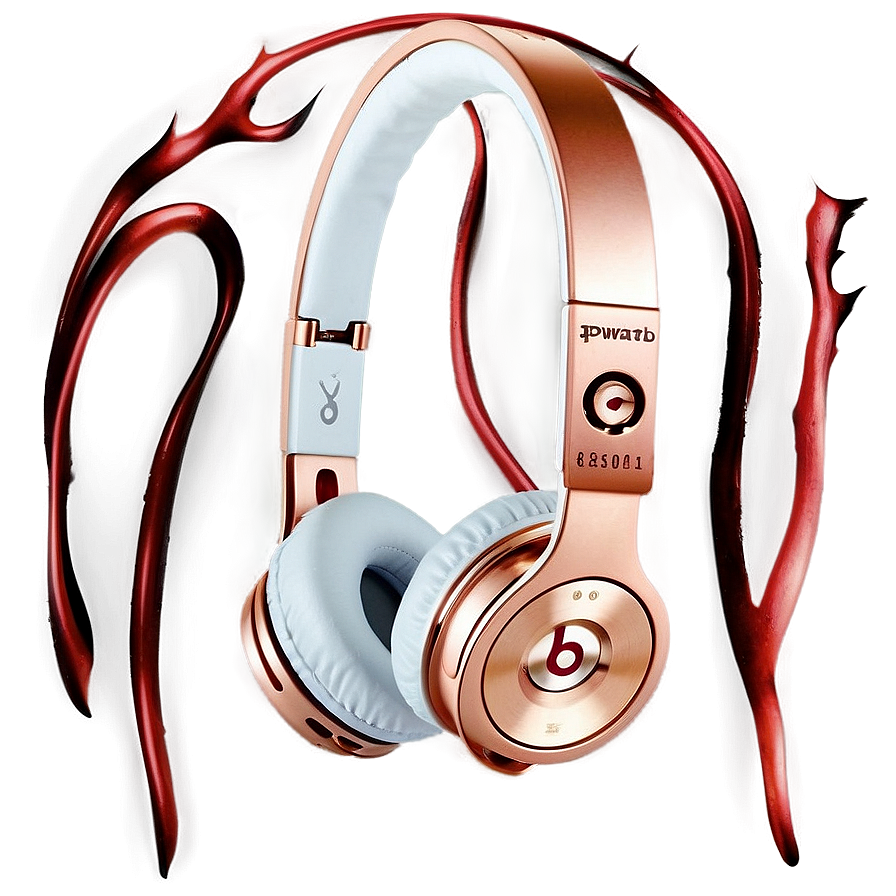 Beats Headphones Rose Gold Png 06122024