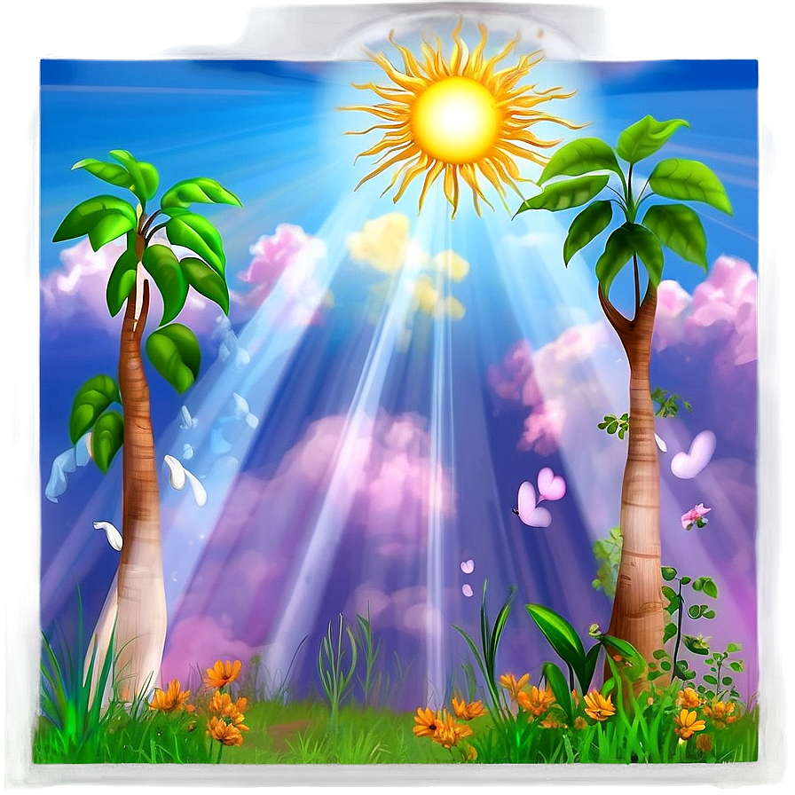 Beautiful Sunrays Nature Scene Png 93