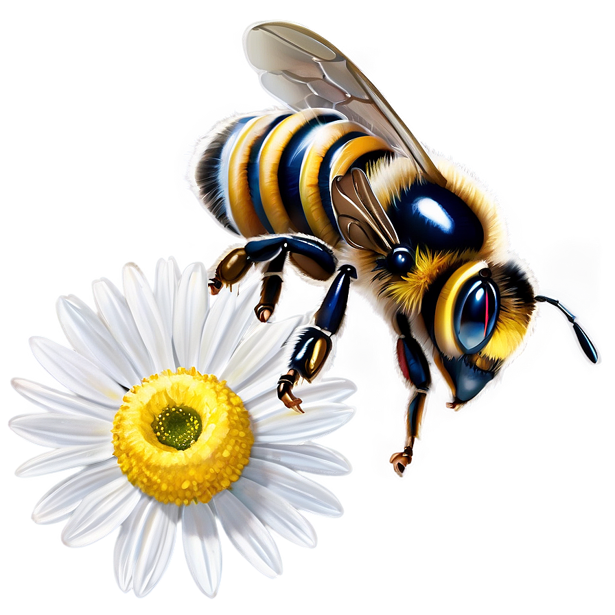 Bee And Daisy Png 05232024