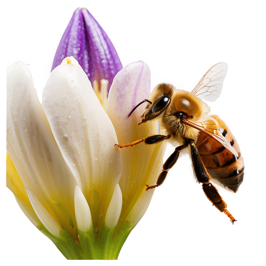 Bee Enjoying Nectar Png Aoa