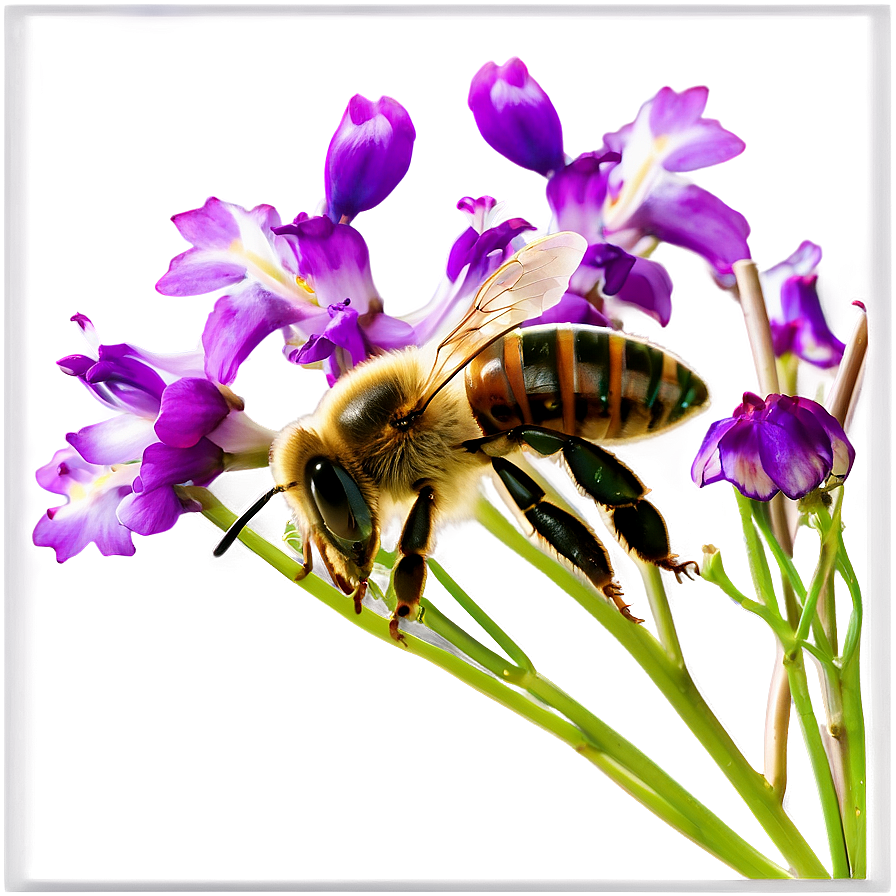 Bee Enjoying Nectar Png Xew