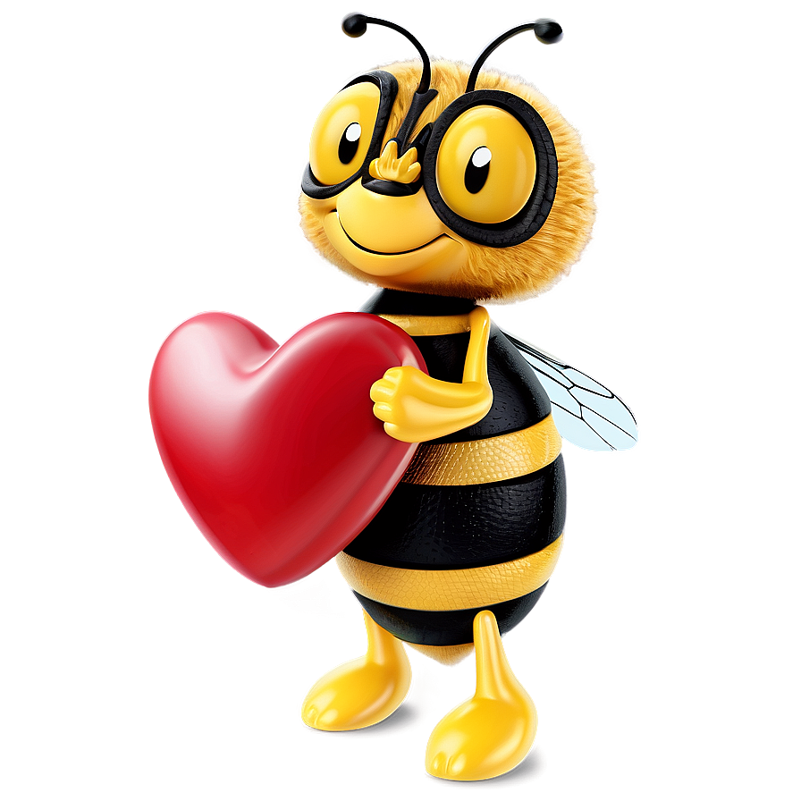 Bee With Heart Png Gqe94