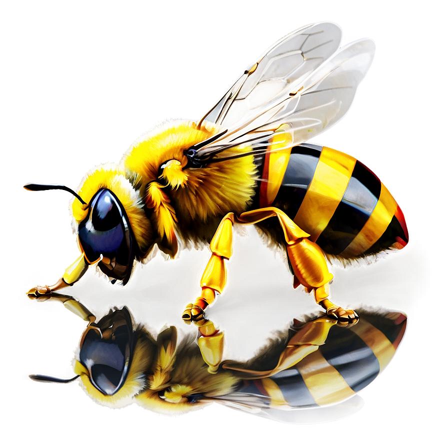 Bee With Stripes Png 06252024