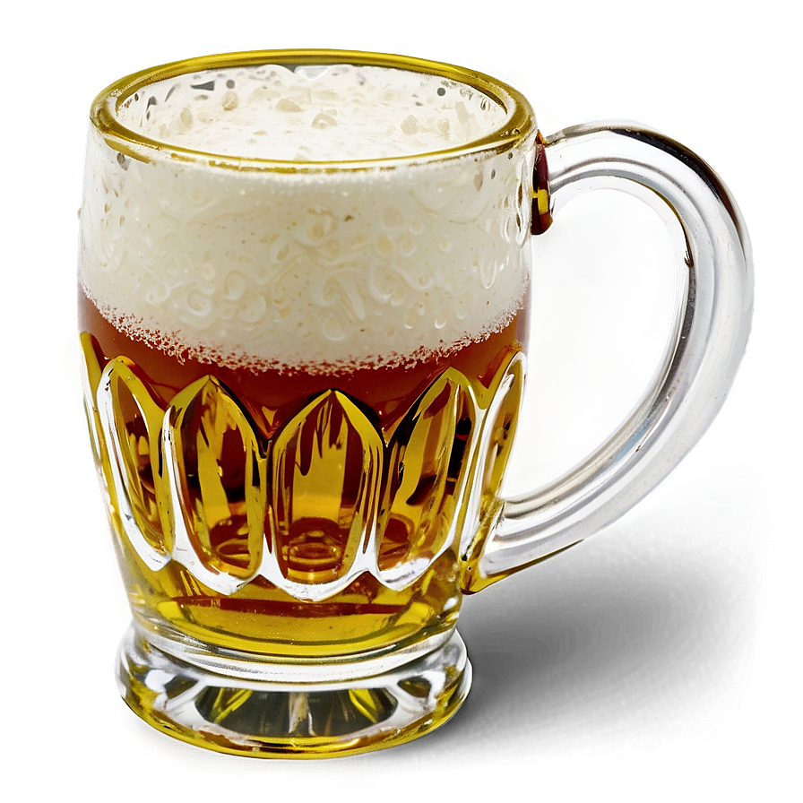 Beer Glass With Gold Rim Png 06262024