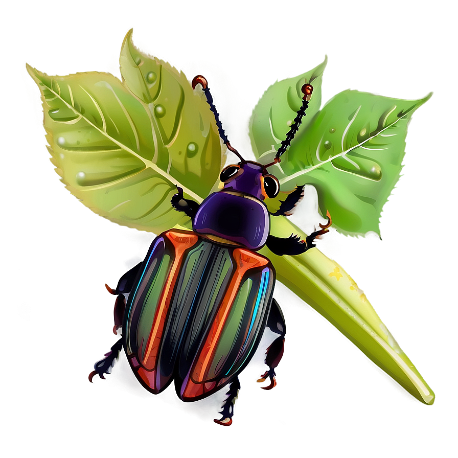 Beetle In Habitat Illustration Png 39