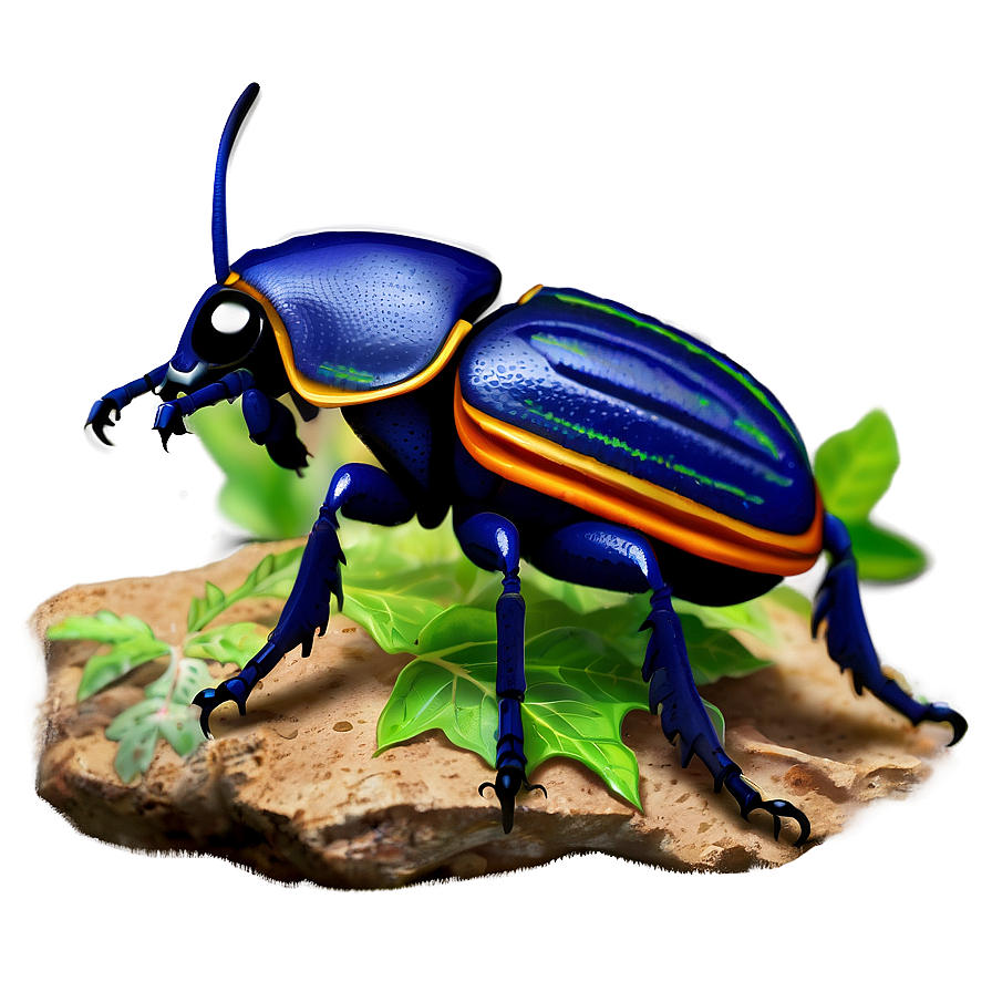 Beetle In Habitat Illustration Png Lqt56