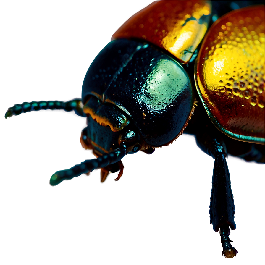 Beetle On Leaf Close-up Png 10