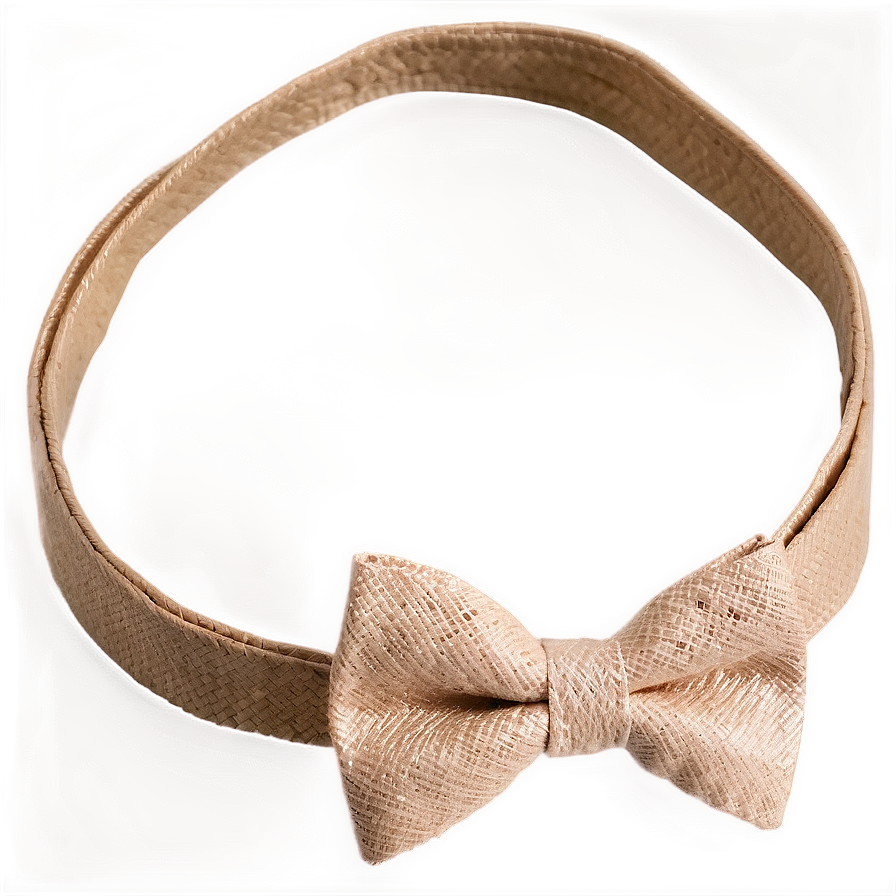 Beige Linen Bow Tie Png Tal69