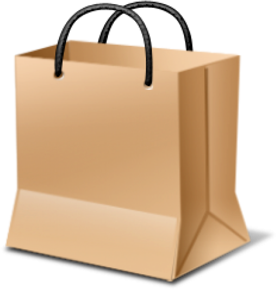 Beige Paper Shopping Bag