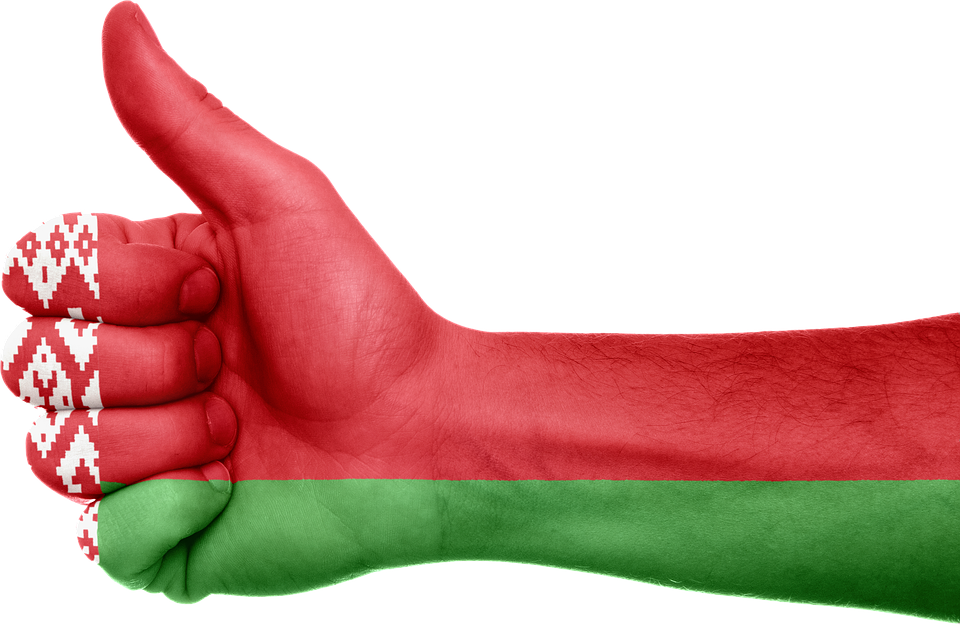 Belarus Themed Thumb Up Gesture