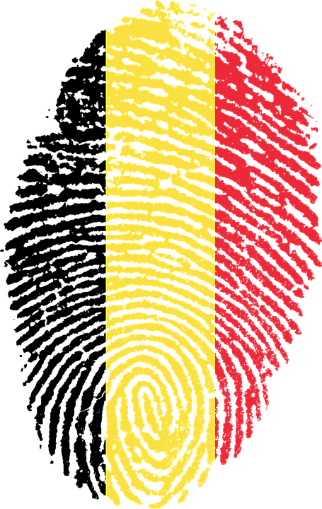 Belgium Flag Fingerprint Art