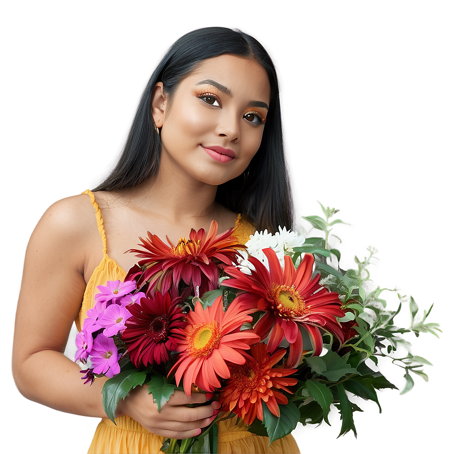 Bella With Flowers Png 58