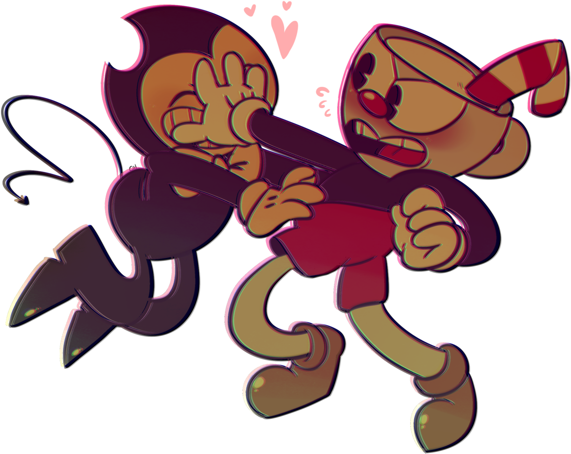 Bendy_and_ Cuphead_ Friendly_ Embrace
