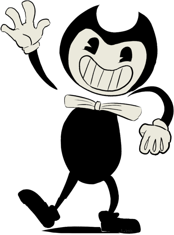 Bendy Cartoon Character Wave