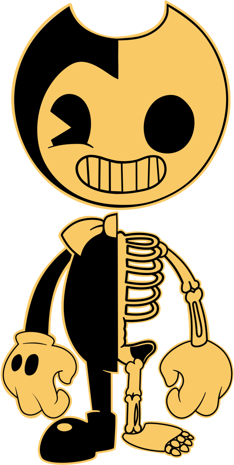 Bendy Cartoon Skeleton Illustration