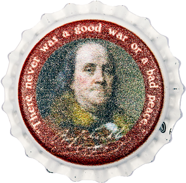 Benjamin Franklin Beer Quote Bottle Cap