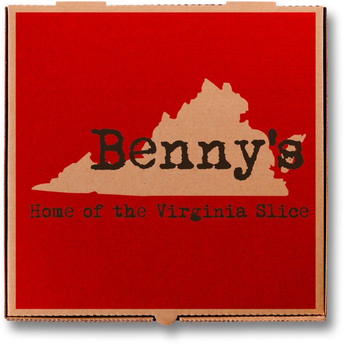 Bennys Virginia Slice Pizza Box