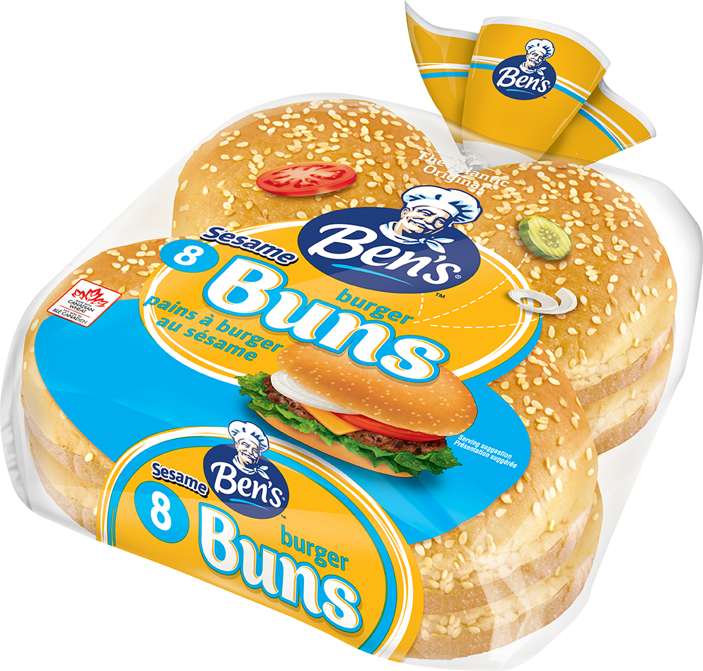 Bens Sesame Burger Buns Packaging