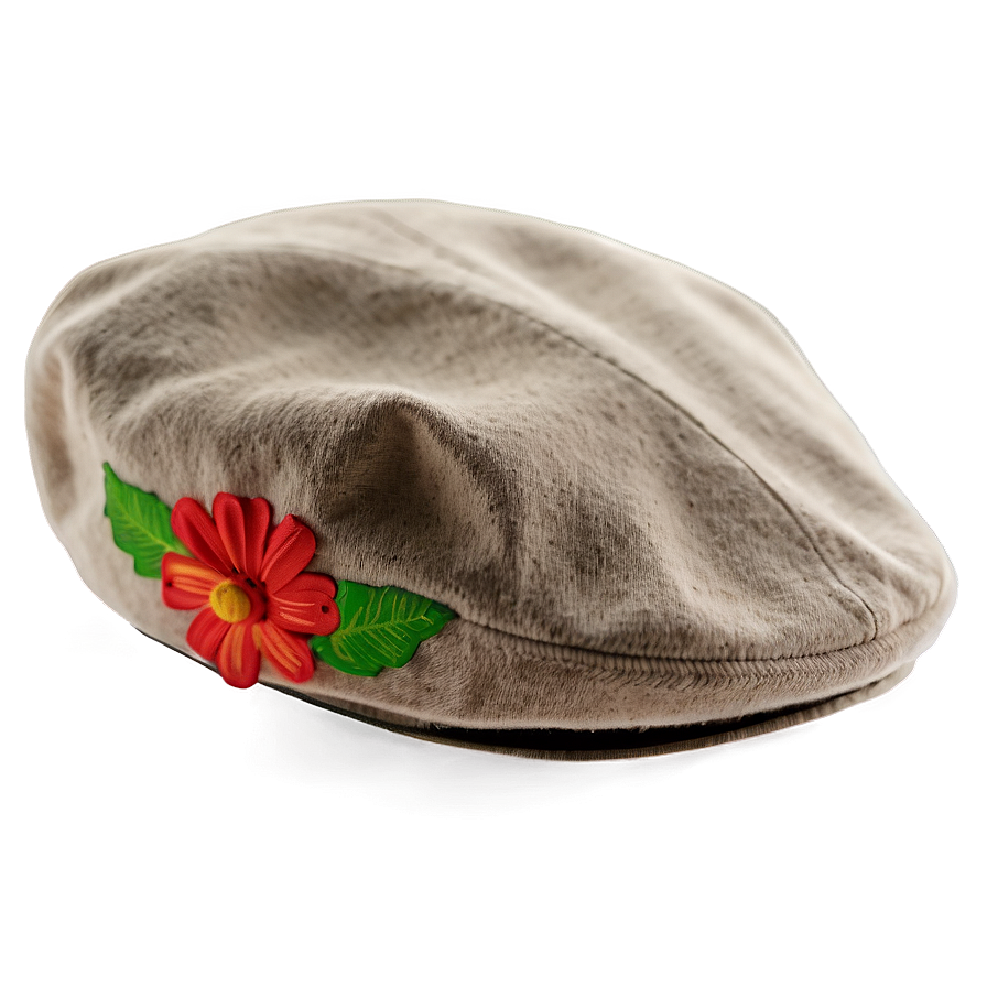 Beret With Flower Png 55