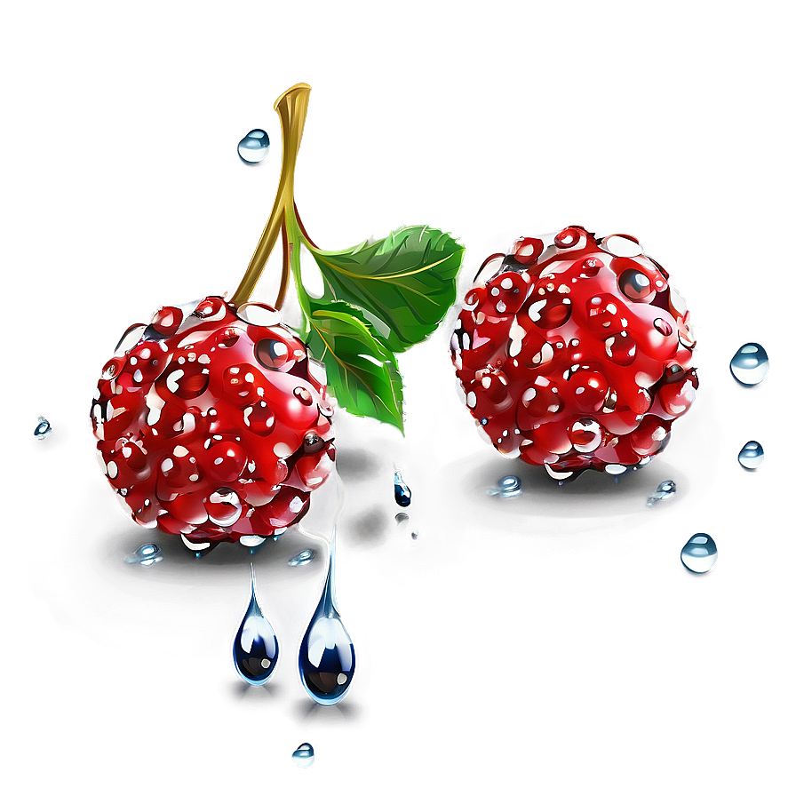 Berries With Dew Drops Png 06122024