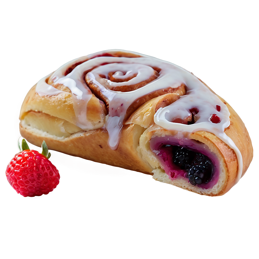 Berry Filled Cinnamon Roll Png 35